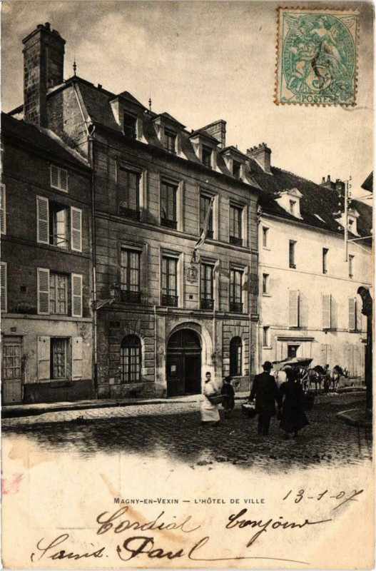 Carte postale ancienne Magny-en-Vexin - L'Hotel de Ville à Magny-en-Vexin