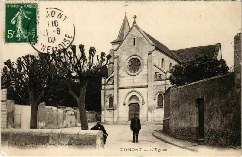 Carte postale ancienne Domont - L'Eglise à Domont