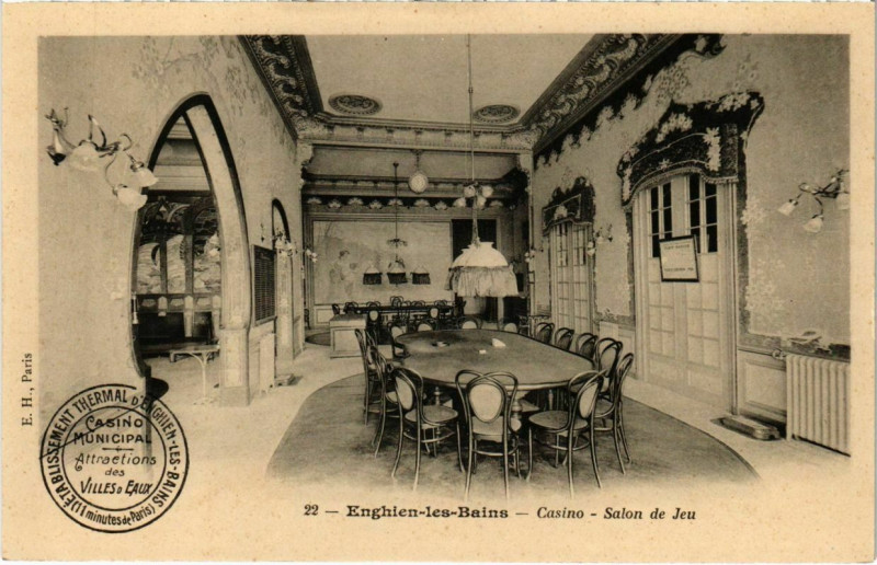 Carte postale ancienne Enghien-les-Bains - Casino - Salon de Jeu à Enghien-les-Bains