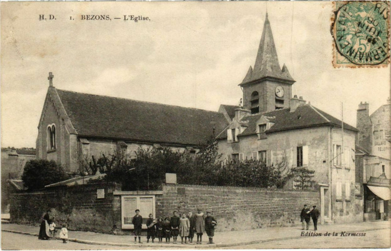 Carte postale ancienne Bezons - L'Eglise à Bezons