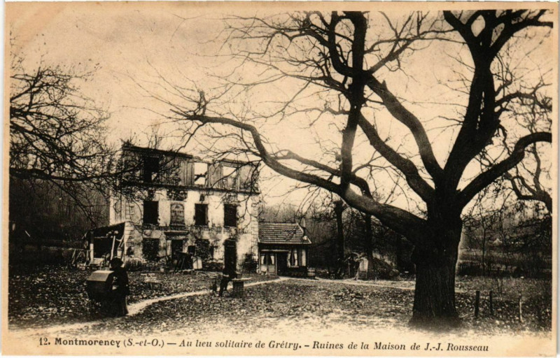 Carte postale ancienne Montmorency au lieu solitaire de Gretry - Ruines de la Maison à Montmorency