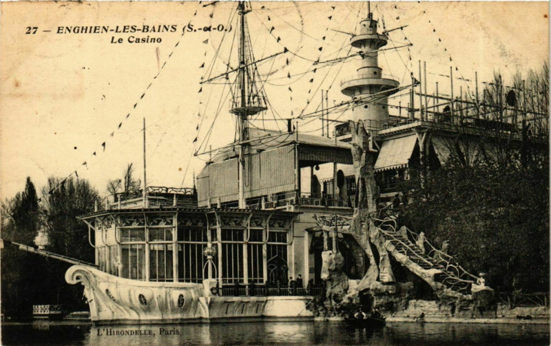 Carte postale ancienne Enghien-les-Bains Le Casino Ile de France à Enghien-les-Bains