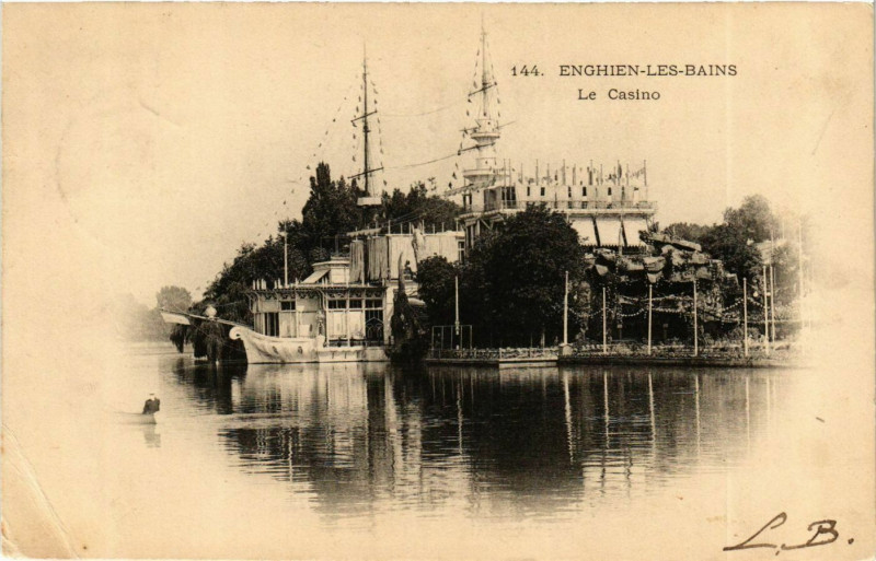 Carte postale ancienne Ile de France Enghien-les-Bains Le Casino à Enghien-les-Bains