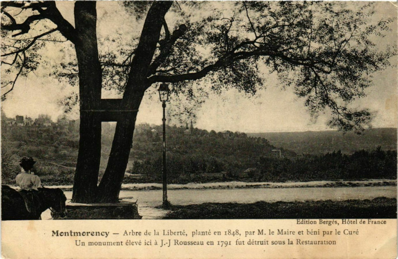 Carte postale ancienne Montmorency Arbre de la Liberté à Montmorency