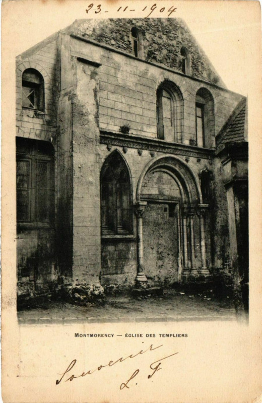 Carte postale ancienne Val-d'Oise Montmorency Eglise des Templiers à Montmorency