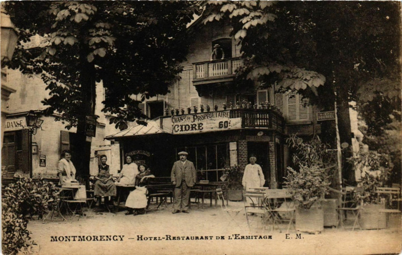 Carte postale ancienne Montmorency Hotel-Restaurant de l'Ermitage à Montmorency