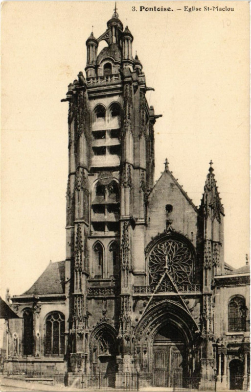 Carte postale ancienne Pontoise - Eglise St-Maclou à Pontoise