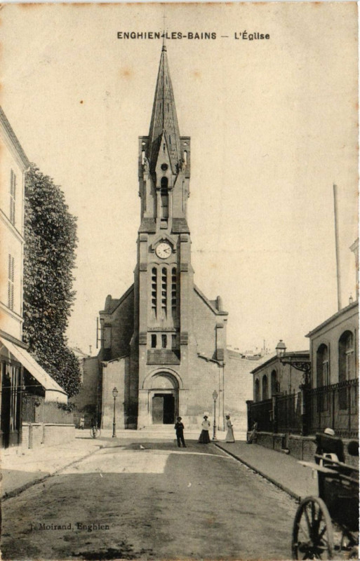 Carte postale ancienne Enghien- les- Bains - L'Eglise à Enghien-les-Bains