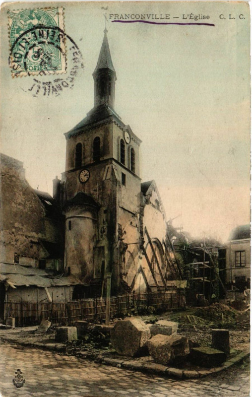 Carte postale ancienne Franconville - L'Eglise à Franconville
