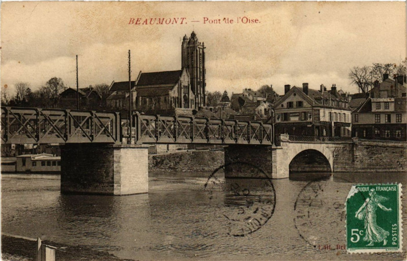 Carte postale ancienne Beaumont - Pont de l'Oise