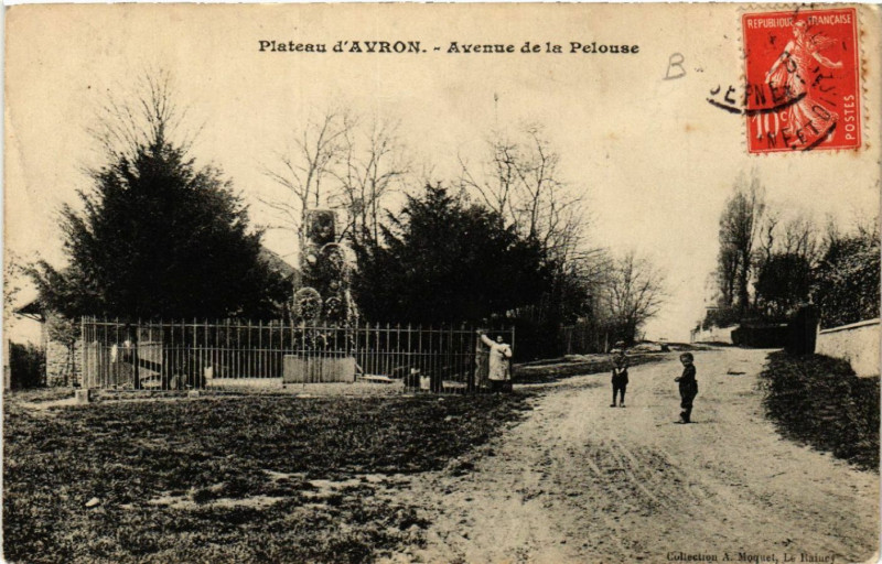 Carte postale ancienne Plateau d'Avron - Avenue de la Pelouse à Us