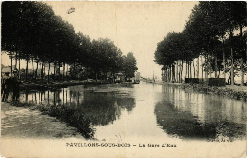 Carte postale ancienne Pavillons-sous-Bois - La Gare d'Eau à Us
