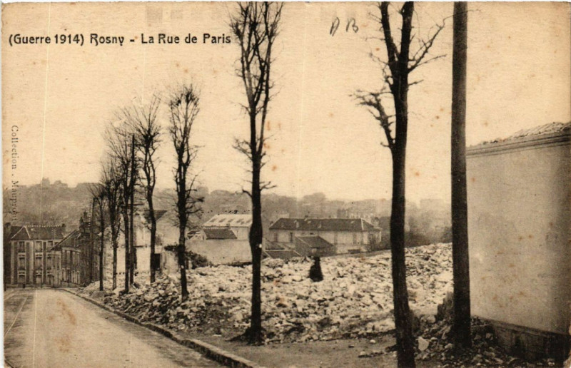 Carte postale ancienne (Guerre 1914) Rony - La Rue de Paris