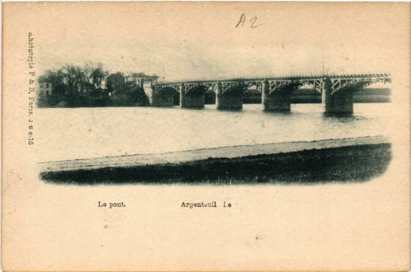 Carte postale ancienne Le pont  - Argenteuil à Argenteuil
