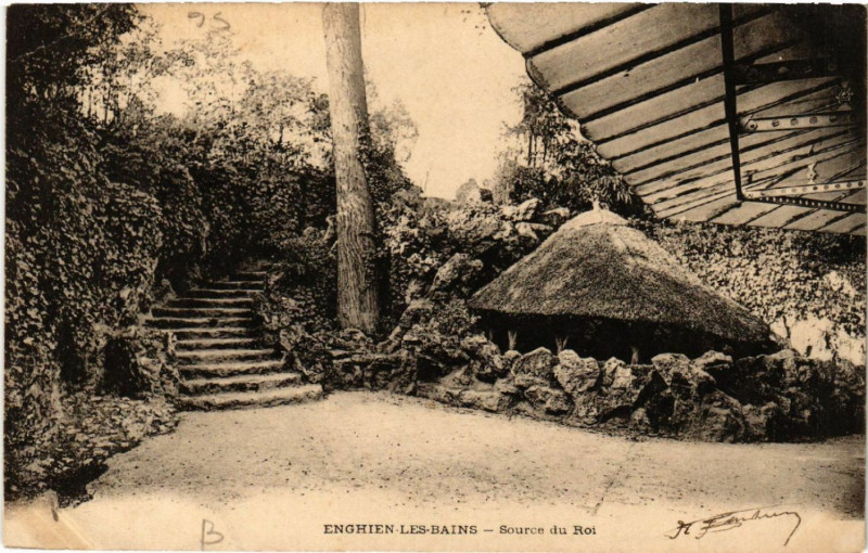Carte postale ancienne Enghien-les-Bains - Source du Roi à Enghien-les-Bains