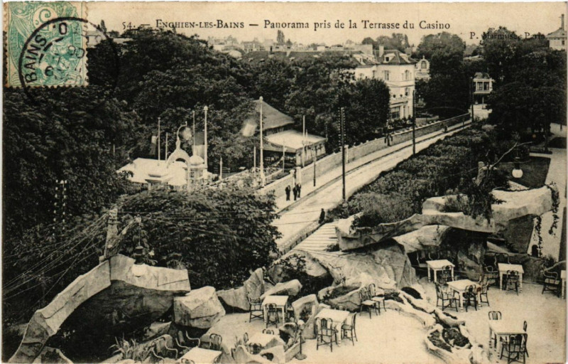 Carte postale ancienne Enghien-les-Bains - Panorama pris de la Terrasse du Casino à Enghien-les-Bains
