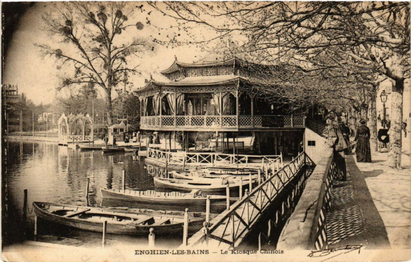 Carte postale ancienne Enghien-les-Bains - Le Kiosque Chinois à Enghien-les-Bains