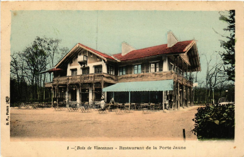 Carte postale ancienne Bois de Vincennes - Restaurant de la Porte Jaune à Paris