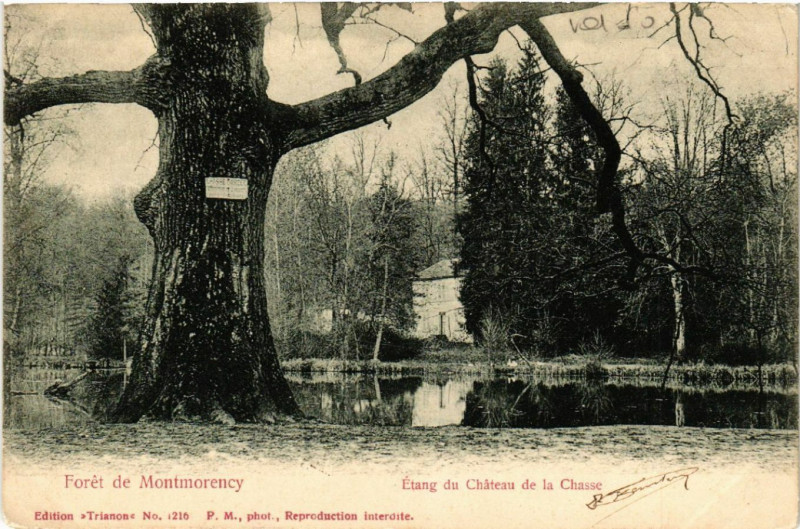 Carte postale ancienne Forét de Montmorency - Etang du Cháteau de la Chasse à Montmorency