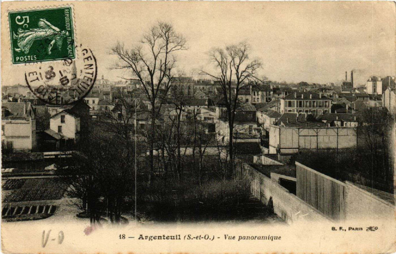 Carte postale ancienne Argenteuil (S.-et-O.) - Vue panoramique à Argenteuil