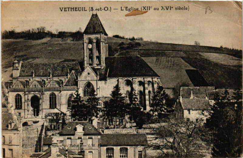 Carte postale ancienne Vetheuil (S.-et-O.) - L'Eglise (Xii au Xvi siécle) à Vétheuil