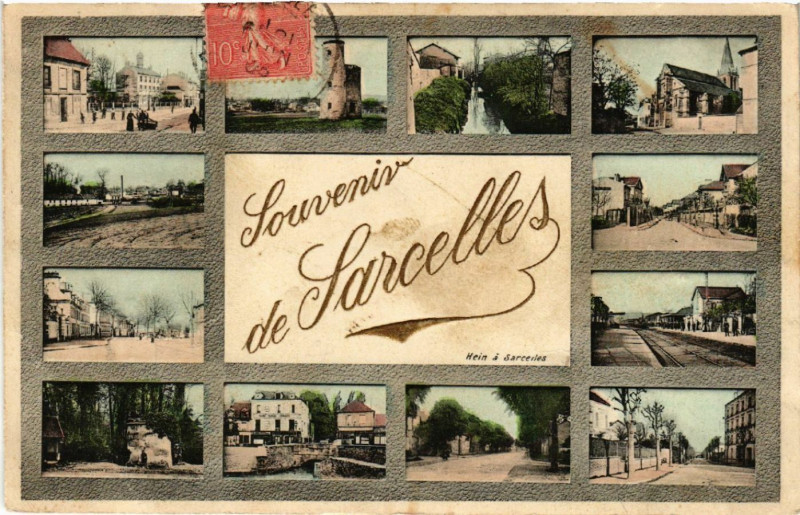 Carte postale ancienne Souvenir de Sarcelles à Sarcelles