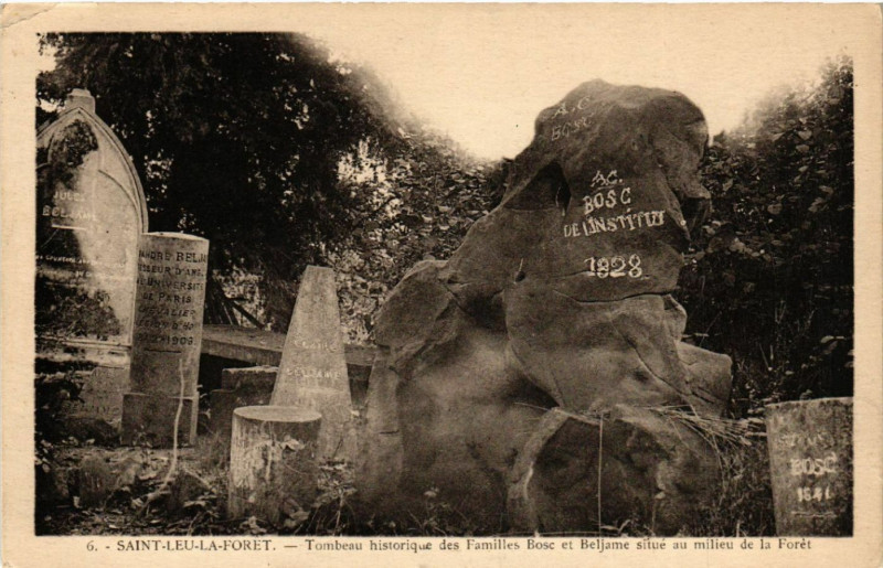 Carte postale ancienne Saint-Leu-La-Forét - Tombeau historique des Familles Bosc et ... à Saint-Leu-la-Forêt