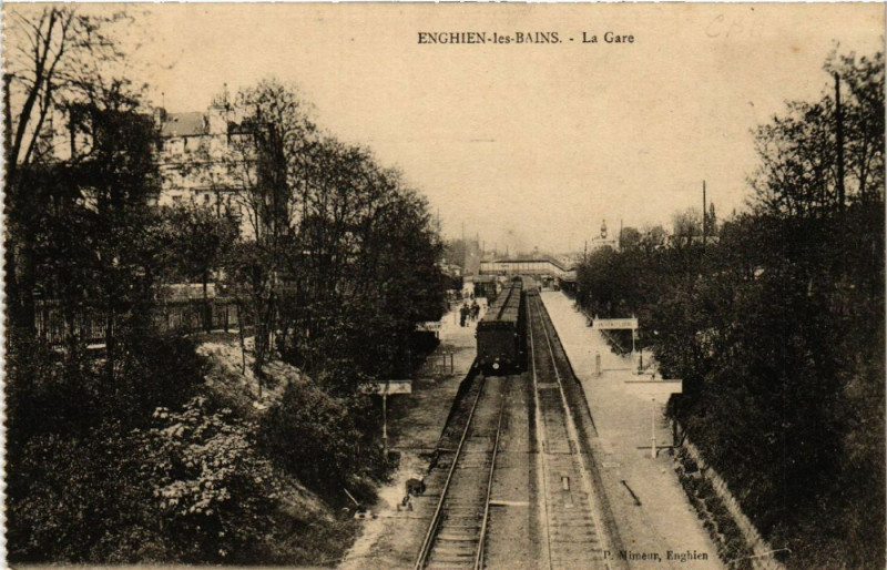 Carte postale ancienne Enghien-les-Bains - La Gare à Enghien-les-Bains