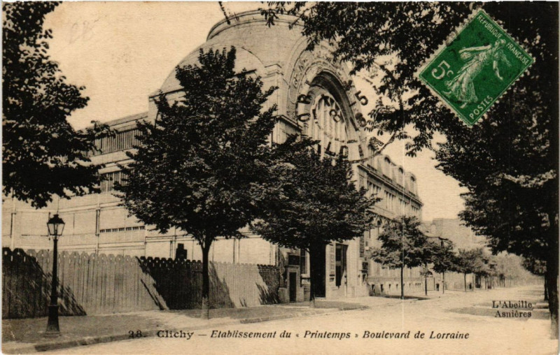 Carte postale ancienne Etablissement du Printemps - Boulevard de Lorraine à Clichy