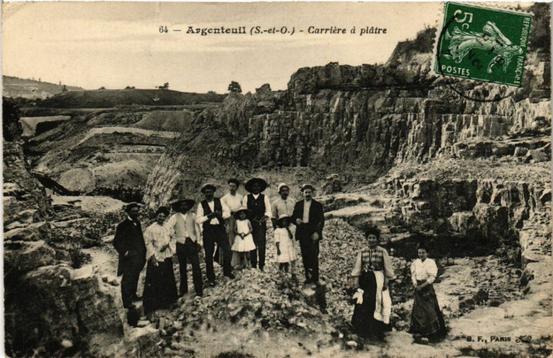Carte postale ancienne Carrière à plâtre à Argenteuil