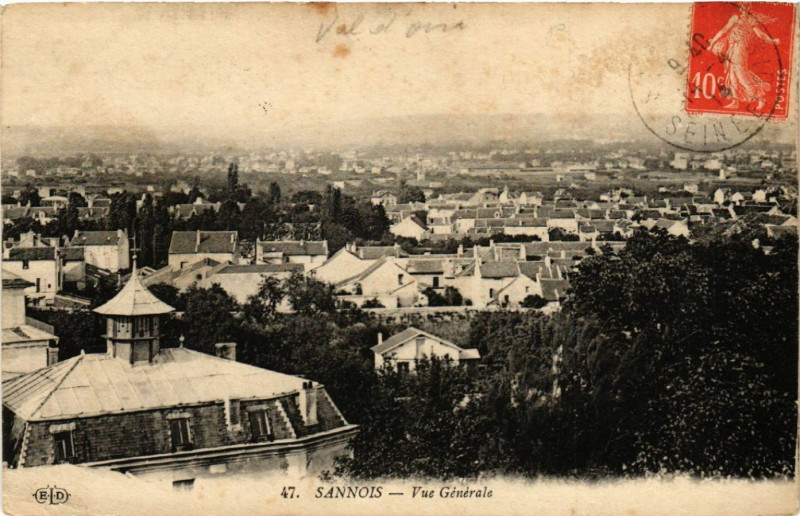 Carte postale ancienne Sannois - Vue Générale à Sannois