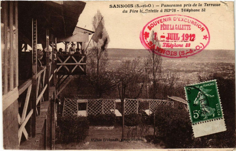 Carte postale ancienne Sannois (S.-et-O.) - Panorama pris de la Terrasse du Pére le... à Sannois