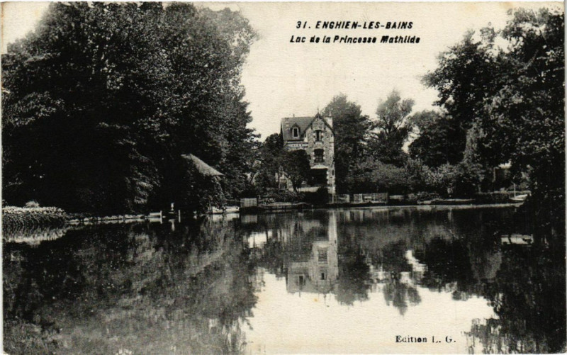 Carte postale ancienne Enghien-les-Bains - Lac de la Princesse Mathilde à Enghien-les-Bains