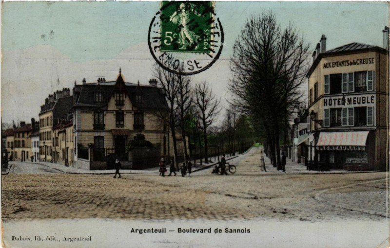 Carte postale ancienne Argenteuil - Boulevard de Sannois à Argenteuil