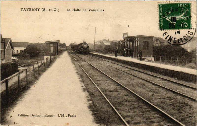 Carte postale ancienne Taverny - La Halte de Vaucelles à Taverny