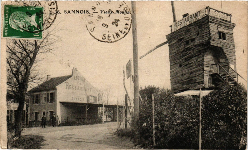 Carte postale ancienne Sannois - Vieux Moulins à Sannois