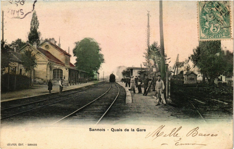 Carte postale ancienne Sannois - Quais de la Gare à Sannois