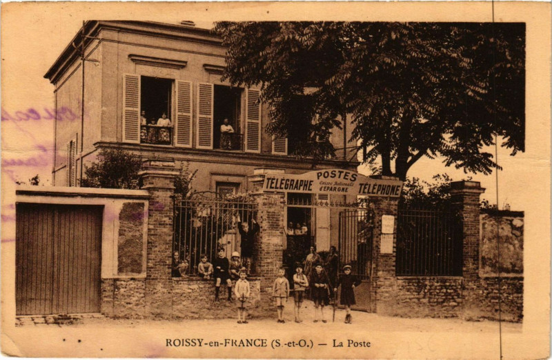 Carte postale ancienne Roissy-en-France -La Poste à Roissy-en-France