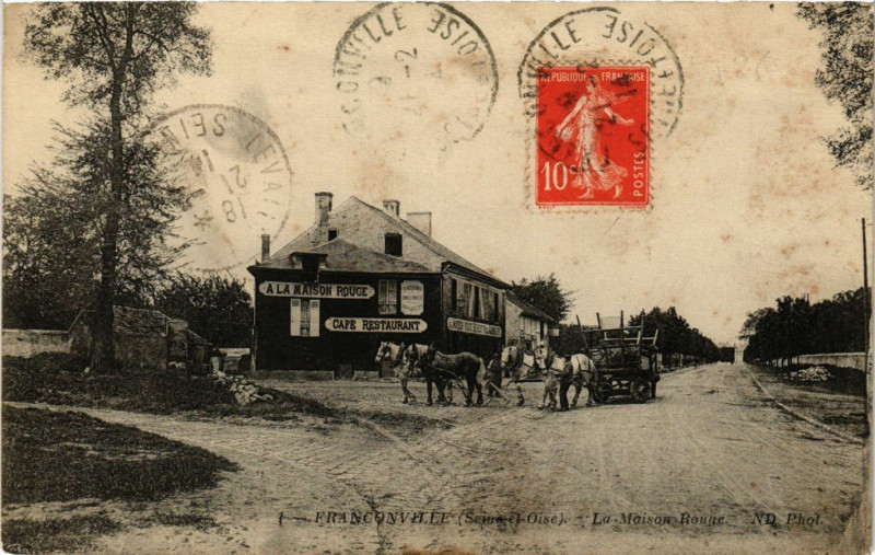 Carte postale ancienne La Maison Rouge à Franconville