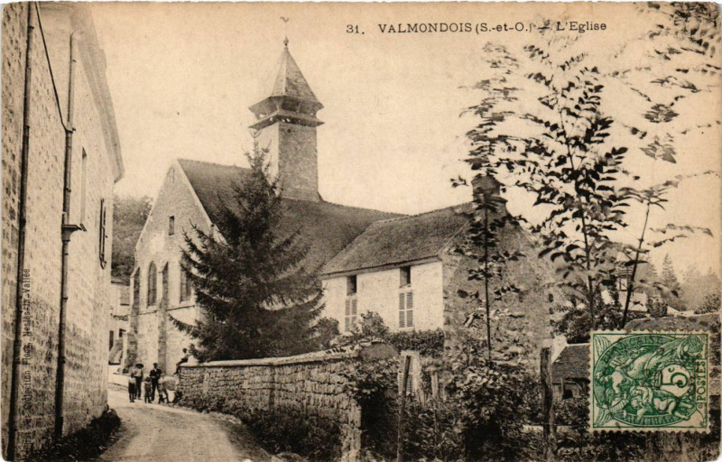 Carte postale ancienne Valmondois - L'Eglise à Valmondois