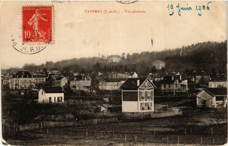 Carte postale ancienne Taverny - Vue Generale à Taverny