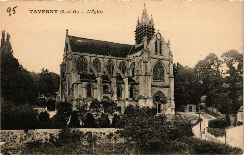 Carte postale ancienne Taverny - L'Eglise à Taverny