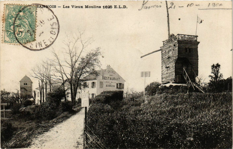 Carte postale ancienne Sannois - Les Vieux Moulins à Sannois