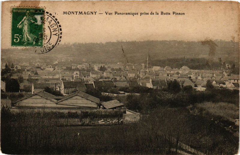 Carte postale ancienne Montmagny - Vue Panoramique à Montmagny