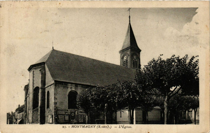 Carte postale ancienne Montmagny - L'Eglise à Montmagny