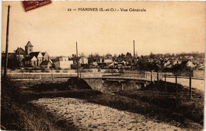 Carte postale ancienne Marines - Vue Generale à Marines