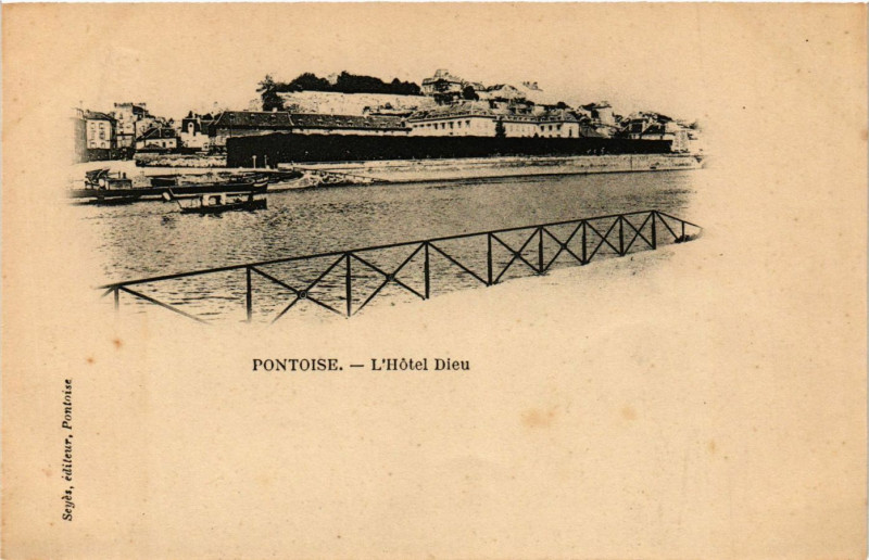 Carte postale ancienne Pontoise - L'Hotel Dieu à Pontoise