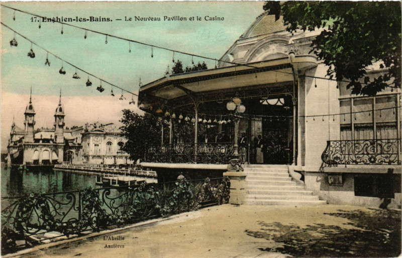 Carte postale ancienne Enghien-les-Bains - Le Nouveau Pavillon et le Casino à Enghien-les-Bains