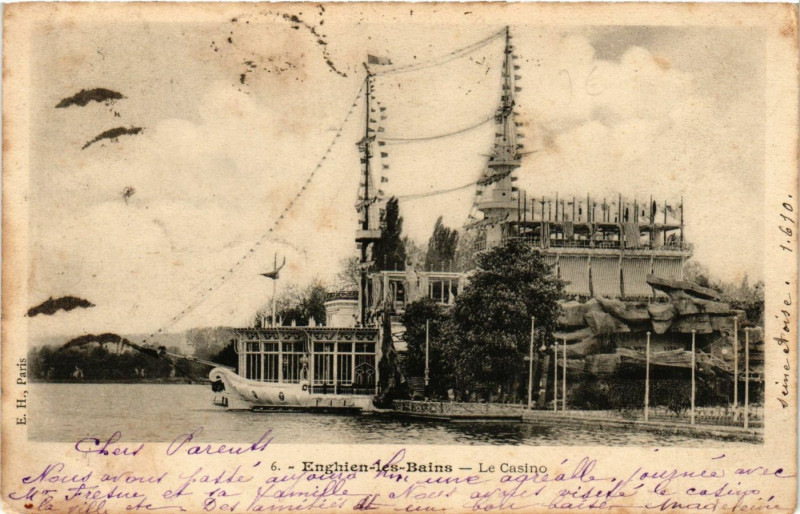 Carte postale ancienne Enghien-les-Bains - Le Casino à Enghien-les-Bains