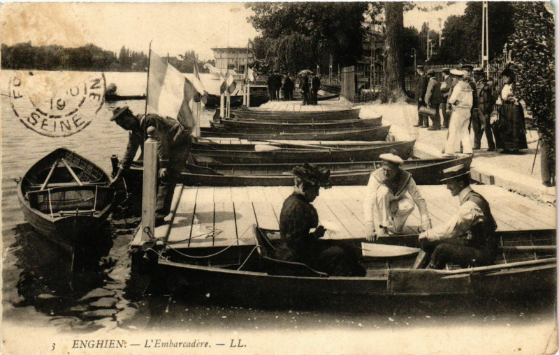 Carte postale ancienne Enghien-les-Bains - L'Embarcadere à Enghien-les-Bains